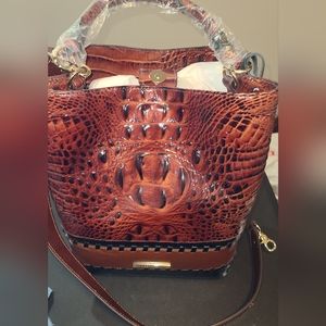 Brahmun Amelia Pecan Fitzgerald Bucket Bag